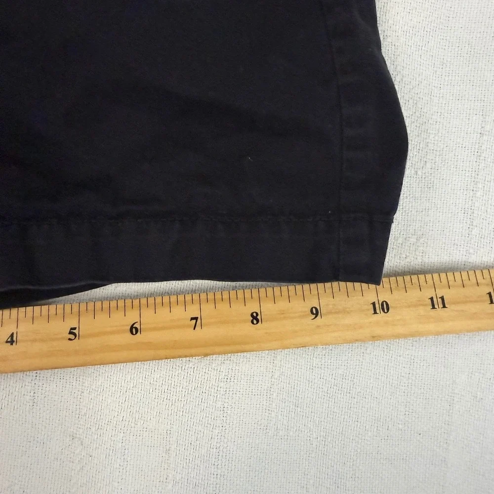 Ann Taylor Loft Womens Chino Shorts Black Size 4 Mid Rise Cotton Twill Casual